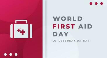 World First Aid Day Celebration Vector Design Illustration for Background, Poster, Banner, Advertising, Greeting Card