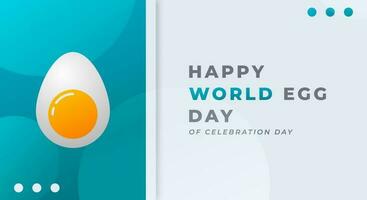 mundo huevo día celebracion vector diseño ilustración para fondo, póster, bandera, publicidad, saludo tarjeta