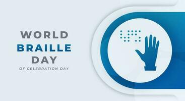 World Braille Day Celebration Vector Design Illustration for Background, Poster, Banner, Advertising, Greeting Card