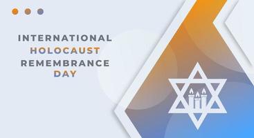 holocausto remembranza día celebracion vector diseño ilustración para fondo, póster, bandera, publicidad, saludo tarjeta