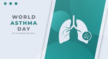 mundo asma día celebracion vector diseño ilustración para fondo, póster, bandera, publicidad, saludo tarjeta