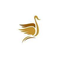 Swan icon Template vector