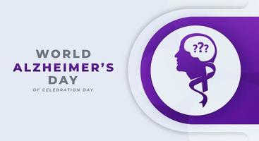 World Alzheimer's Day Celebration Vector Design Illustration for Background, Poster, Banner, Advertising, Greeting Card