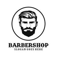 Ilustración de vector de diseño de logotipo de barbería