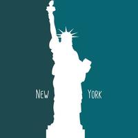Statue of Liberty Vector Flat Icon Design Template