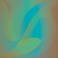 abstract background with smooth wavy lines in green and orange colors vector