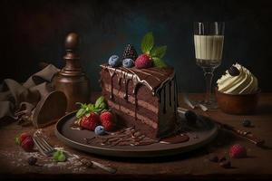 Triple Chocolate Fudge Cake photo