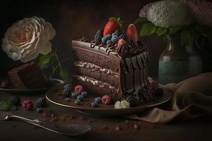 Triple Chocolate Fudge Cake photo