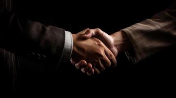 Close-up image of business people shaking hands at meeting or negotiation,Handshake concept,Business concept photo