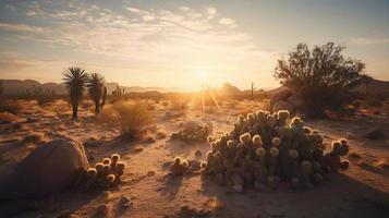 Sunset in Joshua Tree National Park, California, United States photo