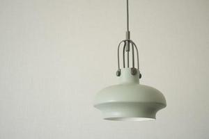 gray ceiling lamp hanging in a room , photo