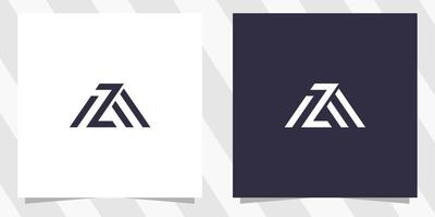 letter mz zm logo design vector