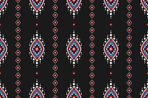 Fabric ikat pattern art. Geometric ethnic seamless pattern traditional. American, Mexican style. vector