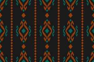 Fabric ikat pattern art. Geometric ethnic seamless pattern traditional. American, Mexican style. vector