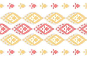 Ethnic ikat seamless pattern in tribal. American, Mexican style. Aztec geometric ornament print. vector