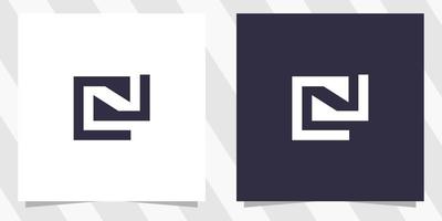 letter cn nc logo design vector