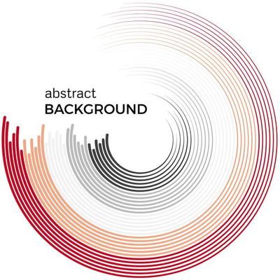 Abstract background with bright colorful lines. Colored circles with place for your text on a white background.