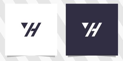 letra vh hv logo diseño vector