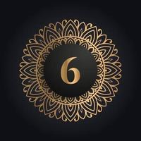 Premium letter 6 logo icon design. Luxury jewelry frame gem edge logotype. Beauty, Fashion, Spa icon logo design vector