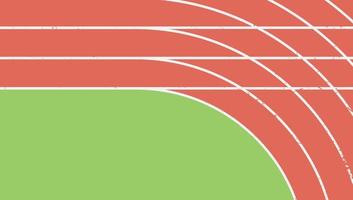 People on running track. Top view of running track. vector