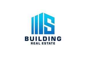 Initials letter S realtor, real estate and property business logo design vector