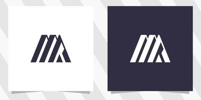 letter ma am logo design vector
