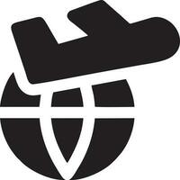 Plane icon symbol image vector, illustration of the flight aviation in black image. EPS 10 vector