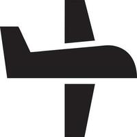 Plane icon symbol image vector, illustration of the flight aviation in black image. EPS 10 vector