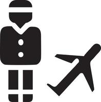 Plane icon symbol image vector, illustration of the flight aviation in black image. EPS 10 vector