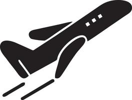 Plane icon symbol image vector, illustration of the flight aviation in black image. EPS 10 vector