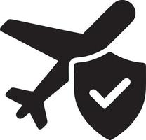 Plane icon symbol image vector, illustration of the flight aviation in black image. EPS 10 vector