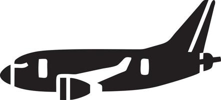 Plane icon symbol image vector, illustration of the flight aviation in black image. EPS 10 vector