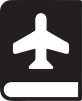 Plane icon symbol image vector, illustration of the flight aviation in black image. EPS 10 vector