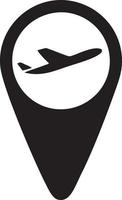 Plane icon symbol image vector, illustration of the flight aviation in black image. EPS 10 vector