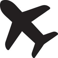 Plane icon symbol image vector, illustration of the flight aviation in black image. EPS 10 vector