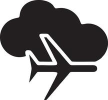 Plane icon symbol image vector, illustration of the flight aviation in black image. EPS 10 vector