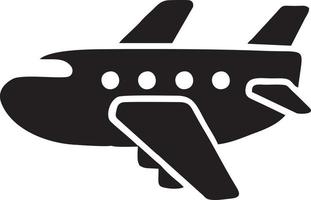 Plane icon symbol image vector, illustration of the flight aviation in black image. EPS 10 vector