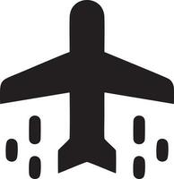 Plane icon symbol image vector, illustration of the flight aviation in black image. EPS 10 vector