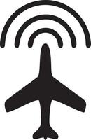 Plane icon symbol image vector, illustration of the flight aviation in black image. EPS 10 vector