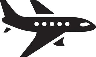 Plane icon symbol image vector, illustration of the flight aviation in black image. EPS 10 vector