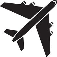 Plane icon symbol image vector, illustration of the flight aviation in black image. EPS 10 vector