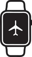 Plane icon symbol image vector, illustration of the flight aviation in black image. EPS 10 vector