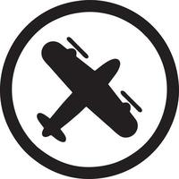 Plane icon symbol image vector, illustration of the flight aviation in black image. EPS 10 vector