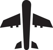 Plane icon symbol image vector, illustration of the flight aviation in black image. EPS 10 vector