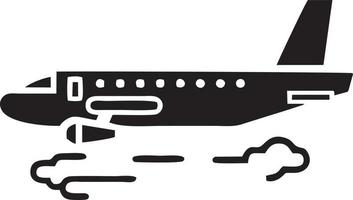 Plane icon symbol image vector, illustration of the flight aviation in black image. EPS 10 vector