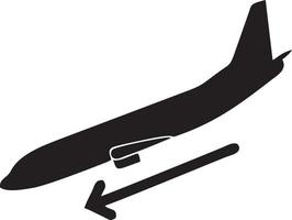 Plane icon symbol image vector, illustration of the flight aviation in black image. EPS 10 vector