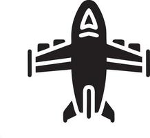 Plane icon symbol image vector, illustration of the flight aviation in black image. EPS 10 vector