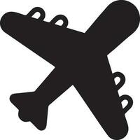 Plane icon symbol image vector, illustration of the flight aviation in black image. EPS 10 vector