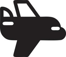 Plane icon symbol image vector, illustration of the flight aviation in black image. EPS 10 vector