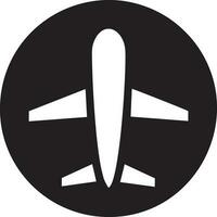 Plane icon symbol image vector, illustration of the flight aviation in black image. EPS 10 vector